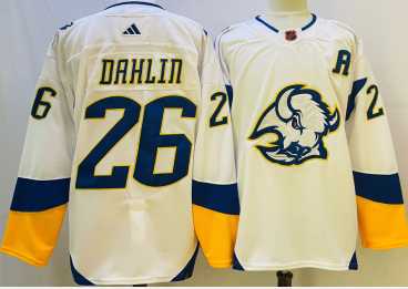 Men%27s Buffalo Sabres #26 Rasmus Dahlin White 2022 Reverse Retro Authentic Jersey->buffalo sabres->NHL Jersey